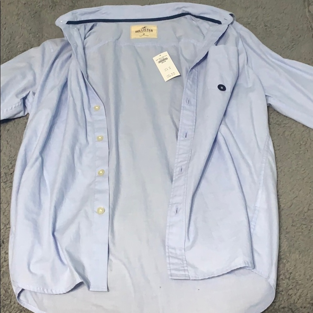 Hollister Mens’s Light Blue Poplin Shirt Medium